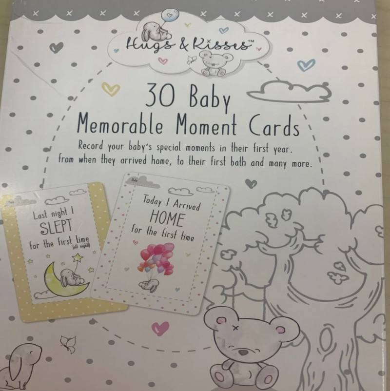 higs and kisses 30 baby memorable moment cards