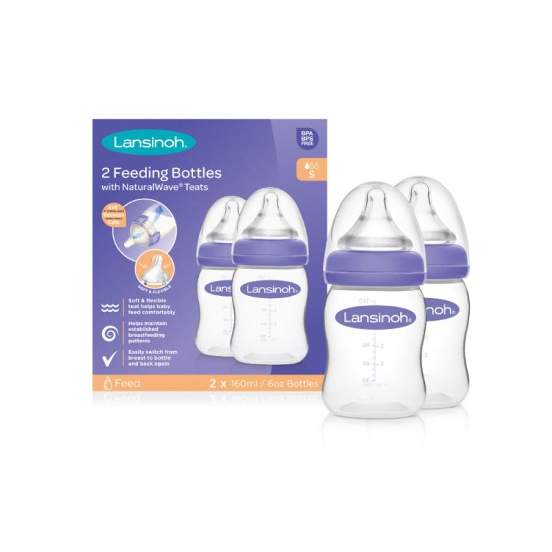 Lansinoh Feeding Baby Bottle 160ml Duo Pack