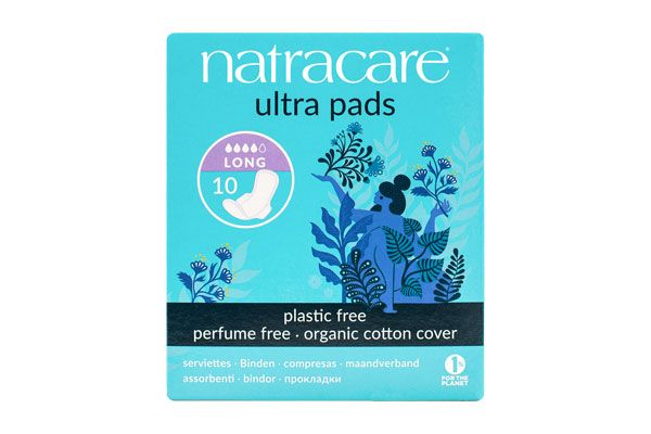 Natracare Organic Ultra Pads with wings - long   Pk 10