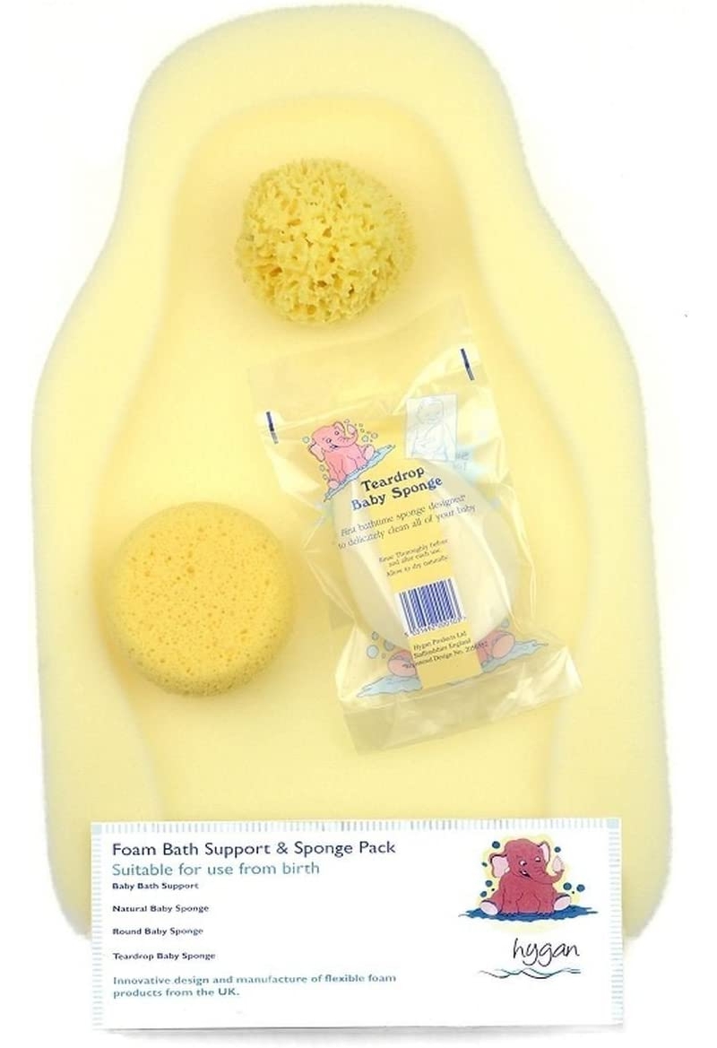hygan foam bath support & sponge pack