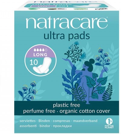 Natracare Organic Extra long Pads with wings  Pk 10