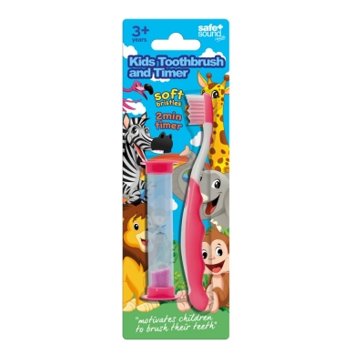 safe and sound kids toothbrush and sand timer