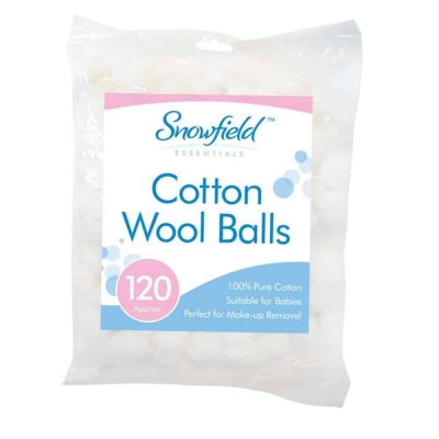 cotton wool balls by snowfield 120 pack
