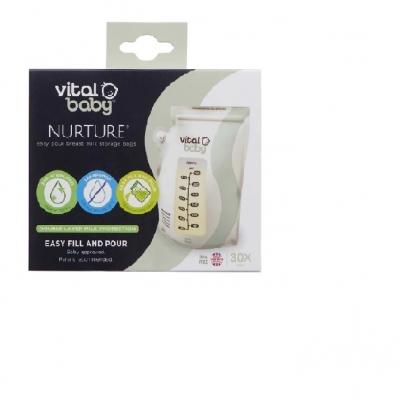 vitality baby - nuture easy pour breast milk storage